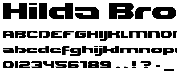 Hilda Broad font